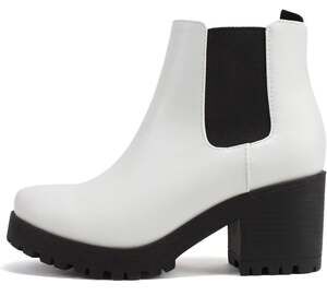 Soda Jaber Women's Lug Sole Platform Chunky Heel‎ Chelsea Ankle Boots